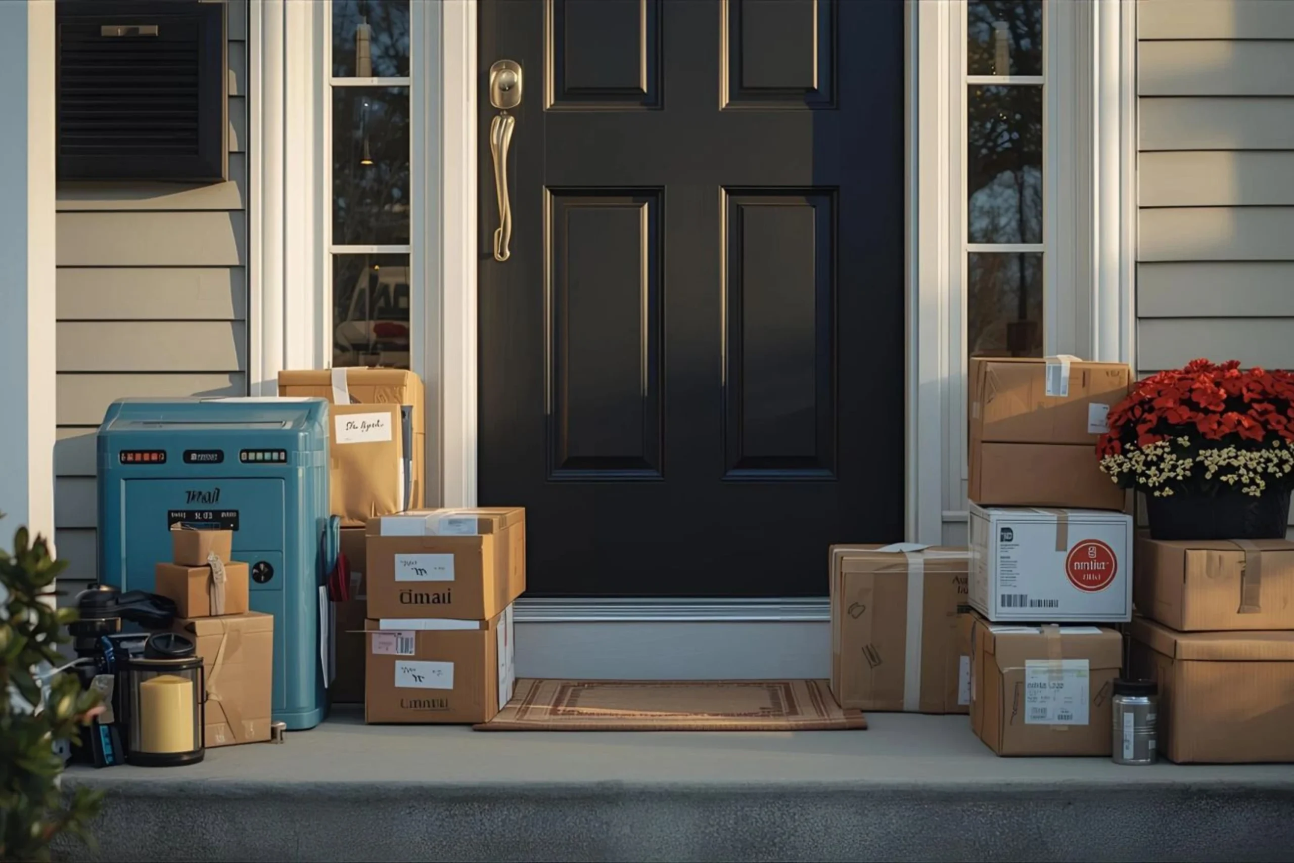 Imagine Organizing concierge service keeping packages and mail neatly organized on a front porch — Concierge Services in Riverdale